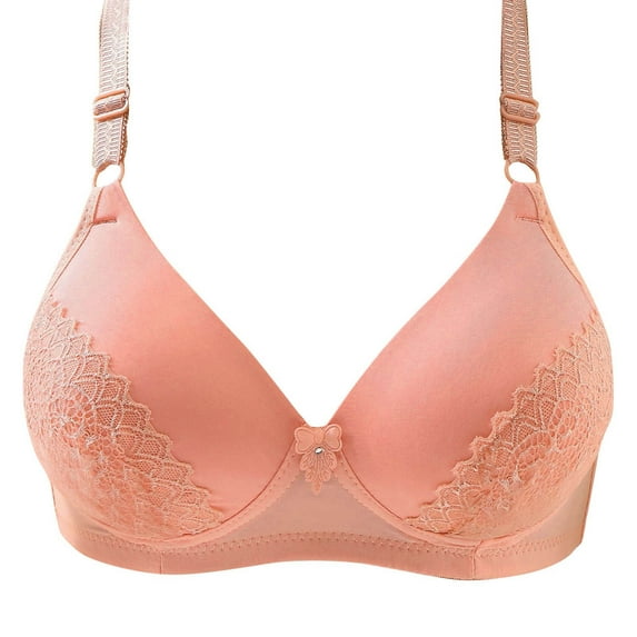 THDHVS Wireless Bras for Women,Sports Bras for Women,Lady's Embroidered Glossy Comfortable Breathable Bra Underwear No Rims
