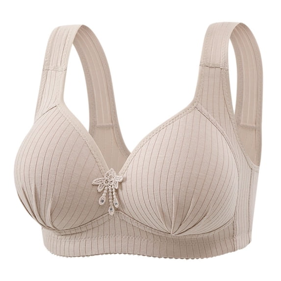 THDHVS Wireless Bras for Women,Sports Bras for Women,Lady's Embroidered Glossy Comfortable Breathable Bra Underwear No Rims