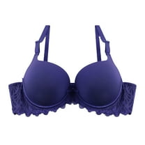 THDHVS Wireless Bras for Women,Sports Bras for Women,Women's Breathable Thick Cup Lace Bra Soft Underwear Gathered Underwear