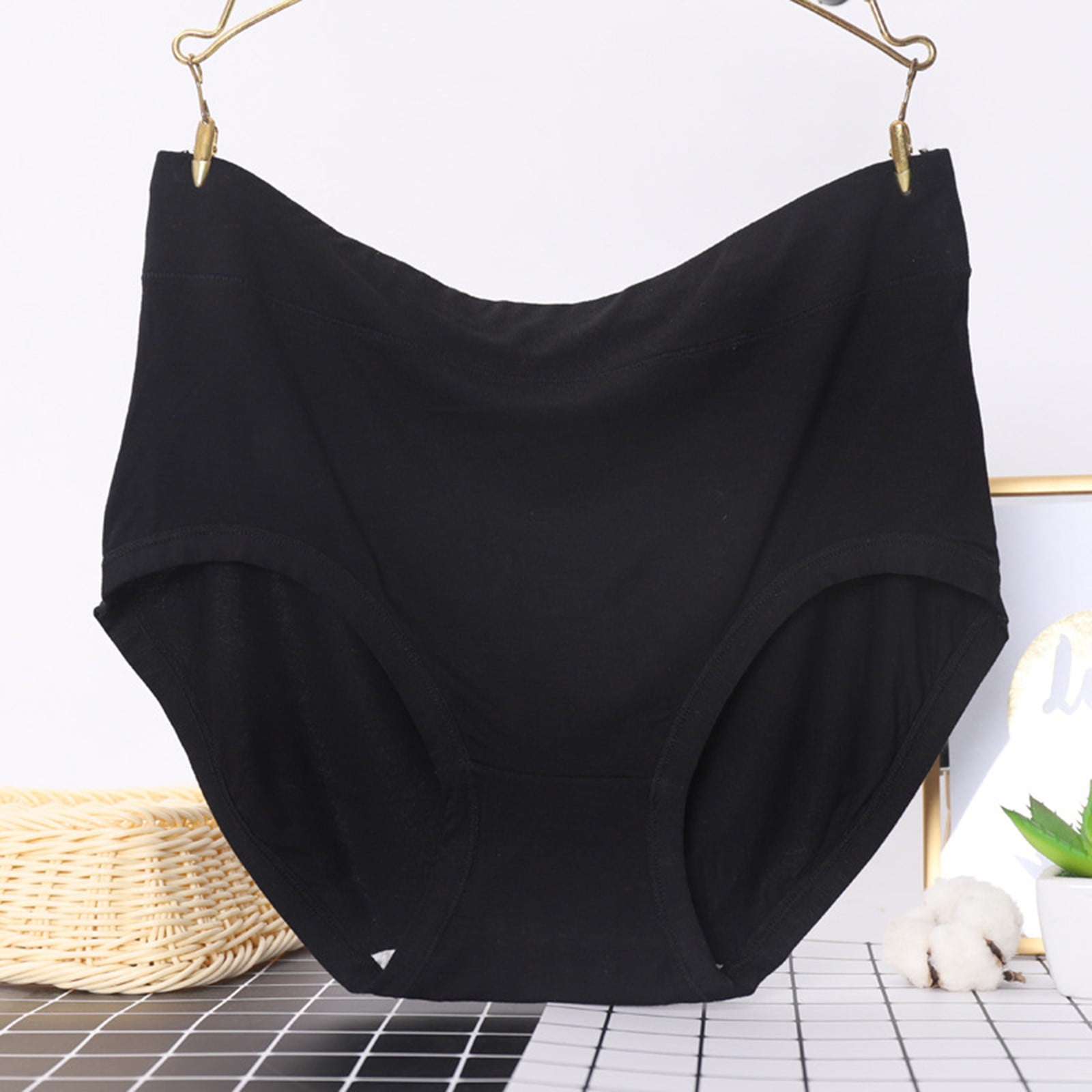 Mother Day Gifts Tawop Sexy Thongs for Women Black High Waisted Solid