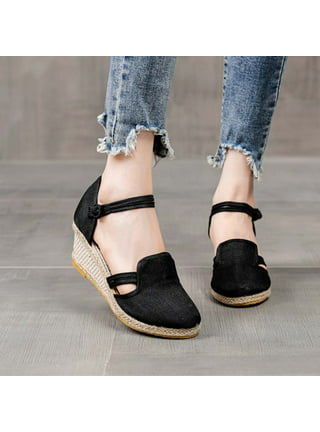Black Heel Wedge Shoes
