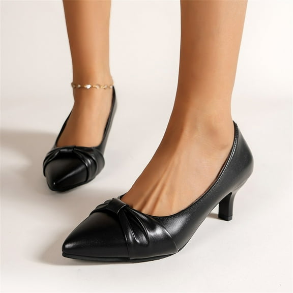 Summer Saving Clearance! Itsun Womens Dress Heels Women's Summer Shoes Fashion Sandals Low Heels Sandals Outwear Black US Size 6.5