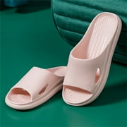TUOBARR Summer Saving Clearance! Itsun Womens Slides Women Men Slippers Home Couple Shoes Indoor Outside Soft Soled Slippers Pink US Size 6