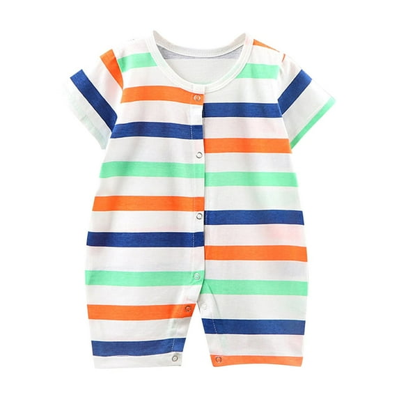 WRKEKC Baby Girl Casual Romper, Toddler Girl Summer Jumpsuit, Baby Spring Onesie Newborn Climbing Clothes Short Sleeve Thin Bag Fart Clothes