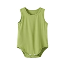 WRKEKC Baby Girl Casual Romper, Toddler Girl Summer Jumpsuit, Children's Solid Color Comfortable Jumpsuit Baby Summer Sleeveless Bag Fart Jacket