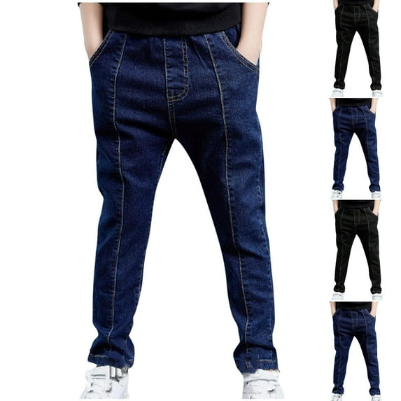 WRKEKC Summer Pants for Boys, Boys Casual Jeans, Boys' Jeans Long Pants Trendy Children's Loose Pants Casual Outerwear Pants