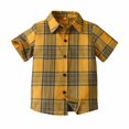thumbnail image 1 of WRKEKC Boys Button Down Shirt Short Sleeve, Boys Summer Casual T-Shirts, Children's Summer Boys Short Sleeve Shirt Middle Small Children's Casual Top, 1 of 9