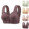 thumbnail image 1 of WRKEKC Wireless Bras for Women, Women's Solid Color Thin Style Ventilate Large Size Bra without Steel Rim, 1 of 5