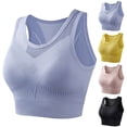 thumbnail image 1 of WRKEKC Wireless Bras for Women, Womens No Underwire Bras, Womens Sports Bras 2024 Women's Cushioned Fixed Cup Shock-Proof Push-Up Sports Bra, 1 of 2