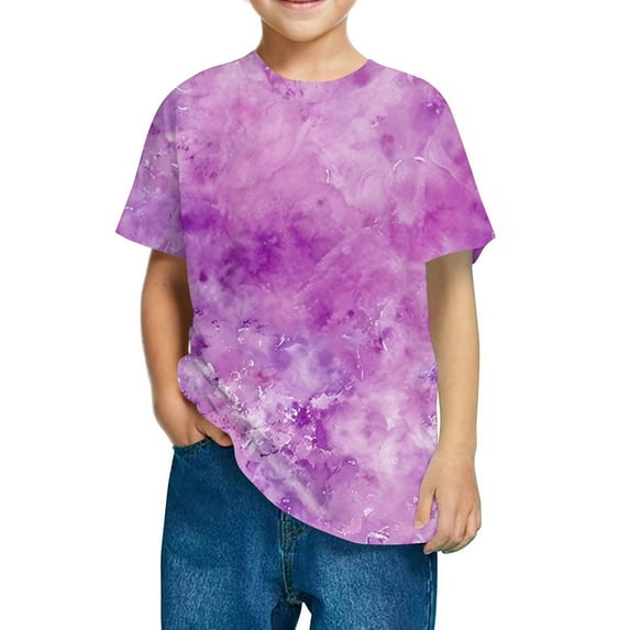 WRKEKC Casual Shirts for Girls, Girls Summer T-Shirts, 3-10 Years Children's Easter Cute Printed Casual Short Sleeve Cotton Top