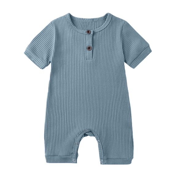 WRKEKC Baby Girl Casual Romper, Toddler Girl Summer Jumpsuit, Child Printed Newborn Lace Up Button Round Neck Long Sleeve Long Rompers