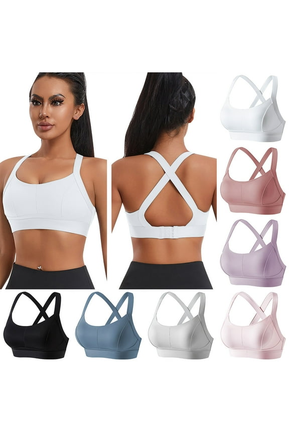 Seamless Bras for Women, Wireless Bras for Women, Women Yoga Solid Sleeveless Cold Shoulder Casual Tanks Blouse Intimates
