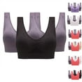 thumbnail image 1 of WRKEKC Sports Bras for Women High Support, Wireless Bras for Women, 3-Pack Women Sports Bra without Support Yoga Running Underwears, 1 of 6
