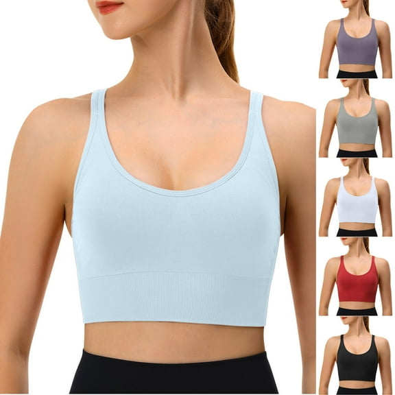 WRKEKC Sports Bras for Women High Support Comfort Oman Bras with String Quick Dry Shockproof Running Fitness Underwear
