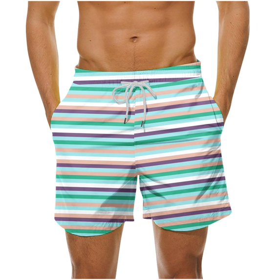 Summer Saving! WRKEKC Swim Shorts Men,Men's Summer Loose Beach Shorts Pocket Swimming Pants