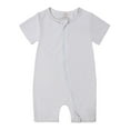 thumbnail image 1 of WRKEKC Baby Girl Casual Romper, Toddler Girl Summer Jumpsuit, Child's Summer Jumpsuit Boys and Girls Baby Botton Short Sleeve Round Neck Cute Solid Shorts Rompers, 1 of 2