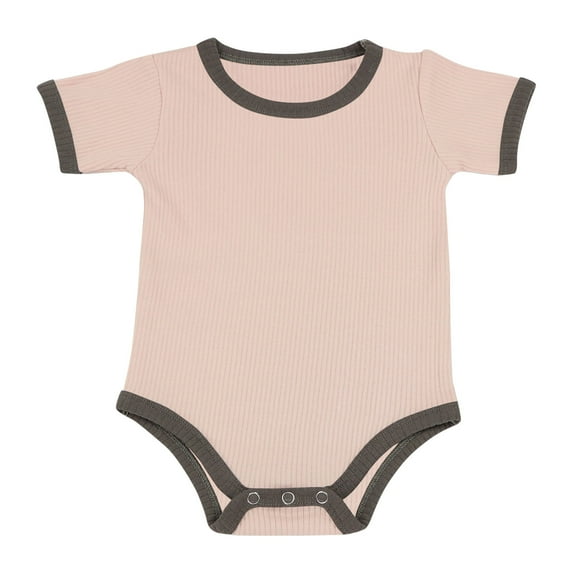 WRKEKC Baby Girl Casual Romper, Toddler Girl Summer Jumpsuit, Toddler Kid Girls Boys Short Sleeve Solid Color T-Shirt Jumpsuit Romper