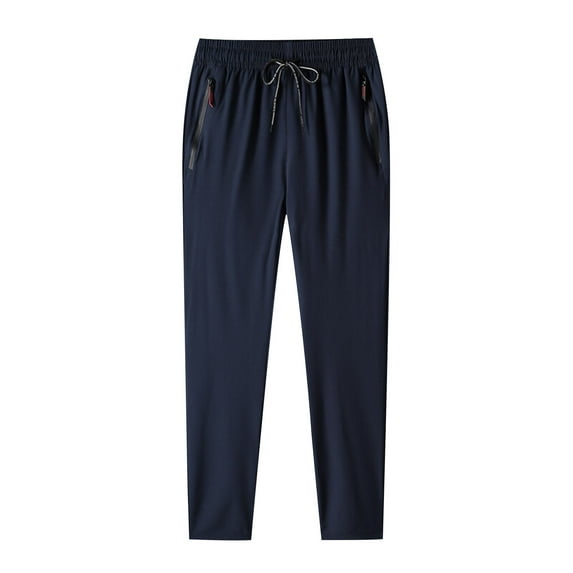 WRKEKC Joggers for Men Solid Color Elastic Waist Casual Athletic Trousers Comfortable Summer Sports Daily Pants