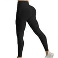 thumbnail image 1 of Zpanxa Yoga Pants Women, Women's Long Solid Color Hip Lift Fitness High Waist Elastic Exercise Yoga Pants Black L, 1 of 8