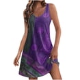 thumbnail image 1 of Summer Saving pimelu Sundresses for Women Casual Summer - Beach Dresses for Women Casual Summer Sleeveless Knee Length A Line Dress V Neck Cami Floral Vacation Tunic Dress, 1 of 6