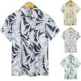 thumbnail image 1 of YANHAIGONG Hawaiian Shirt for Men,Flower Beach Shirts for Men,Casual Tropical Shirts Short Sleeve Floral Casual Button Down Turndown Collar Summer Hawaiian Shirt, 1 of 4