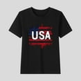 thumbnail image 1 of Summer Saving!Girls Tops Clearance KkSLirnhs New independence Day Shirts for Kids Short Sleeve Graphic T-Shirt Round Neck Top for 2-15 Years Girls and Boy Tee Casual Top 3 Years Black, 1 of 5