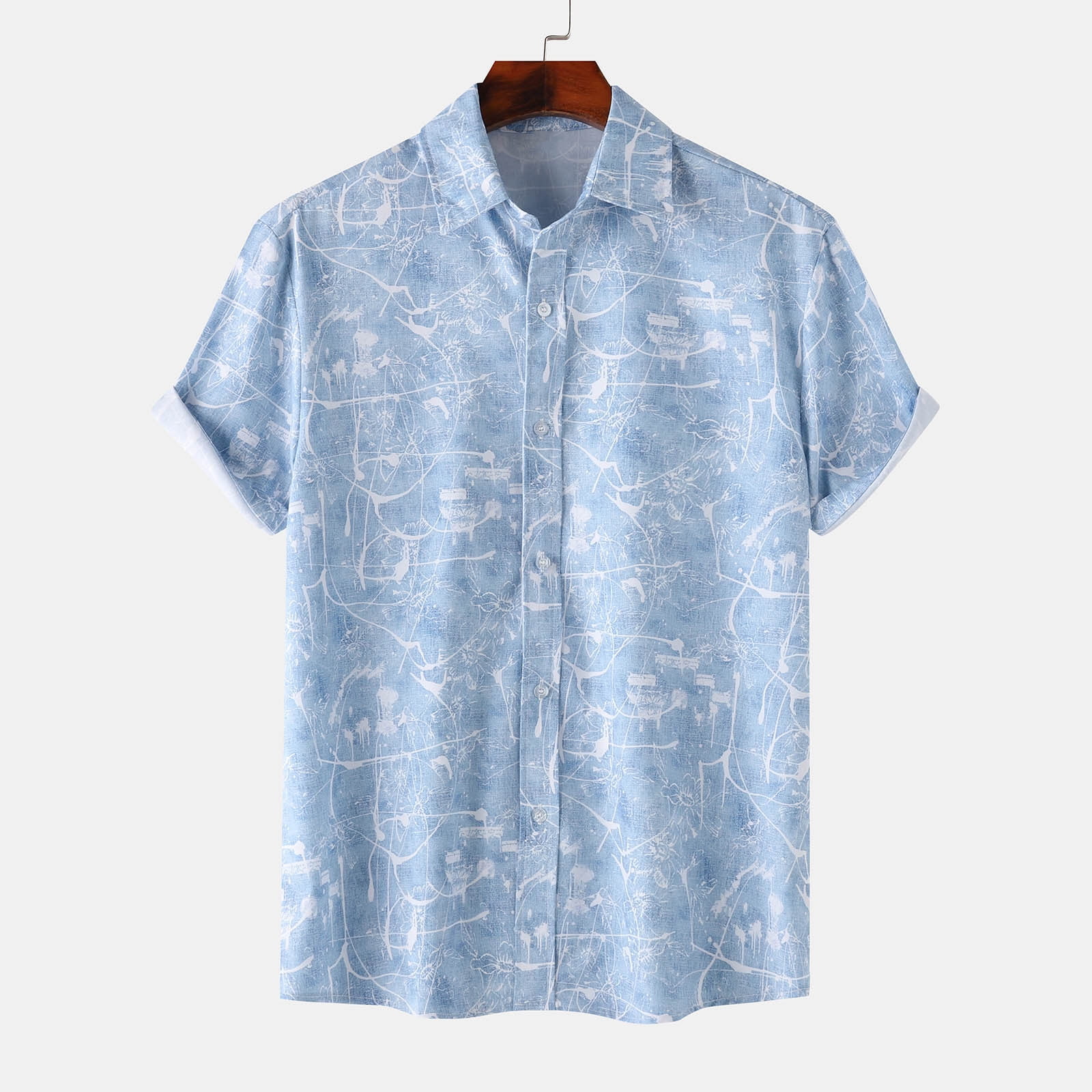 Summer Saving!Hawaiian Shirts for Men Vintage,Men's Short Sleeve Button ...