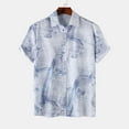 thumbnail image 1 of Summer Hawaiian Shirts for Men Vintage,Men's Short Sleeve Button Down Vintage Bowling Shirts,Hawaiian Casual Printed Beach Shirt Summer Regular Fit Top,Mens Floral Beach Shirts Wrinkle Free, 1 of 9
