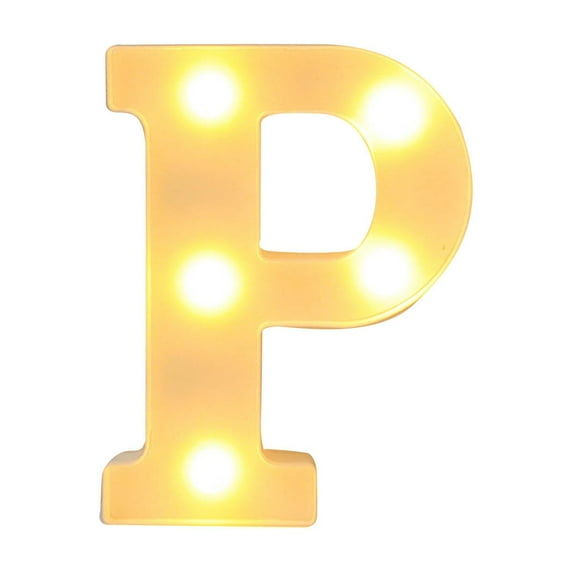 Summer Saving Kezqiaxn Letter Lamp Alphabet LED Letter Lights Light Up White Plastic Letters Standing Hanging A-Z P