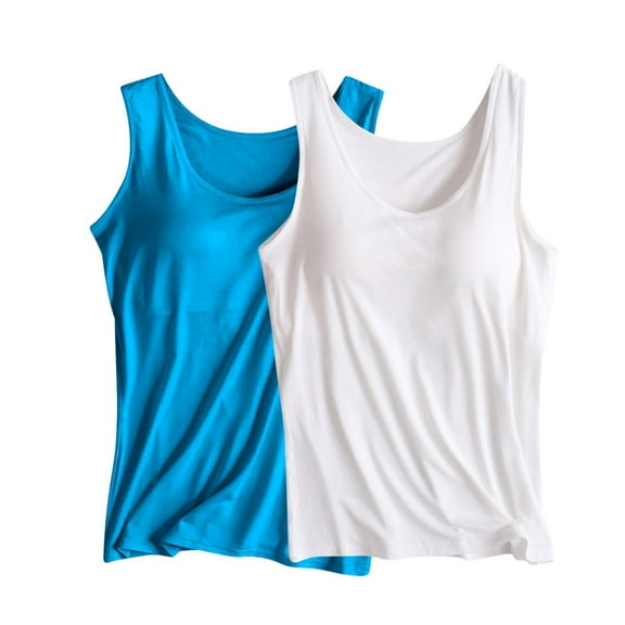 Summer Saving Nexjvus Women Tank Tops Plus Size Camisolesole Athletic Padded Built In Bras Tank Tops S-4XL
