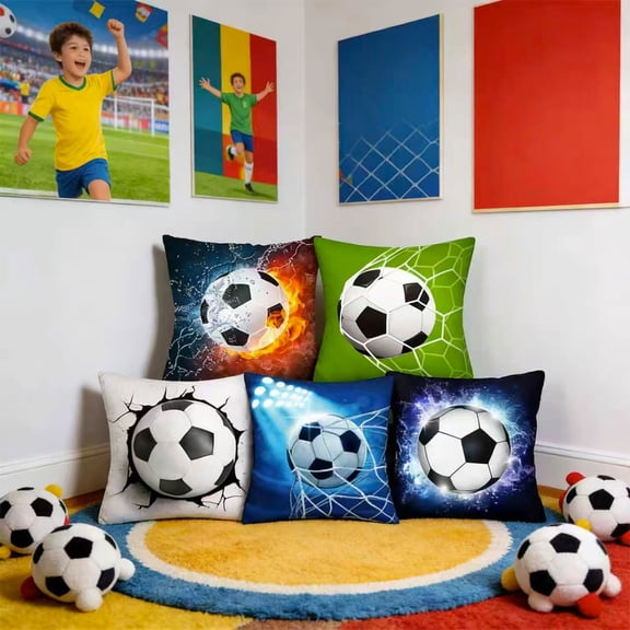 Summer Saving! Soccer 2026 Summer Games, The Big Tournament 2026, Match Day Decorations, Soccer Sports Throw Pillow Cover Cool Decorative Cushion Cover Cushion Cover For Sofa Car Pillow Cushion Cover