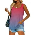 thumbnail image 1 of Summer Saving Usmisi Tank Tops Gradient Scoop Neck Sleeveless T Shirts for Women Comfy Lightweight Loose Ladies Vest Blouse Red M Up to 65% off, 1 of 5