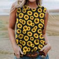thumbnail image 1 of Summer Saving Usmisi Tank Tops Sunflower Print Crewneck Sleeveless T Shirts for Women Plus Size Casual Summer Racerback Vest Blouse Yellow M Up to 65% off, 1 of 5