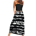 thumbnail image 1 of Summer Saving Wycnly Dresses for Women Beach Boho Elastic Waist Strapless Maxi Sundress with Pocket Sleeveless Tube Top Striped Print Summer Long Formal Dress White l, 1 of 5