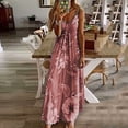 thumbnail image 1 of Summer Saving Wycnly Dresses for Women Beach Spaghetti Strap High Waist Swing Cami Long Sundress Sleeveless V-Neck Floral Print Summer Maxi Formal Dress Pink s, 1 of 5