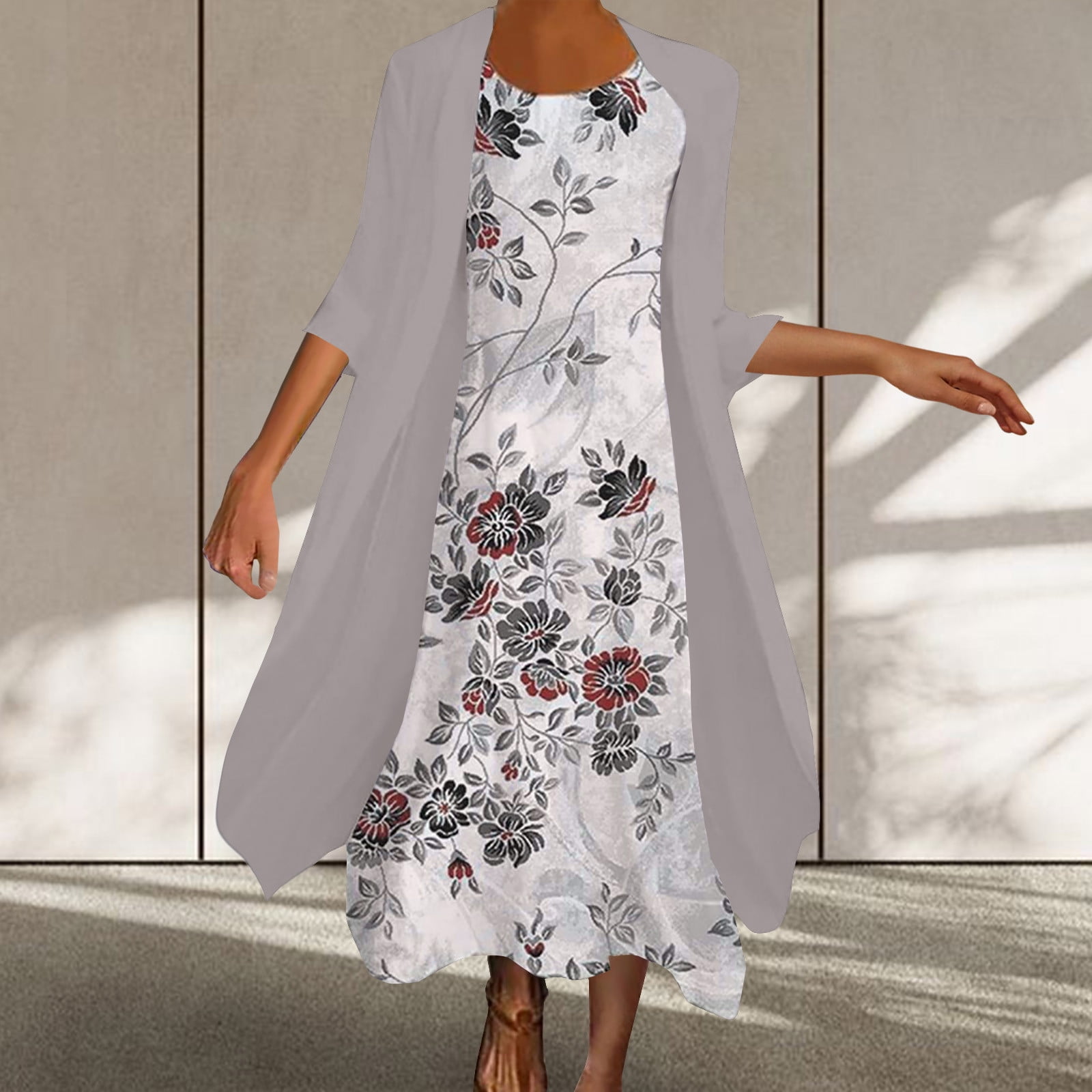 Pieces floral maxi shop dress