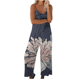 Plus Size Jumpsuits for Women Print Summer Fashion Casual Print