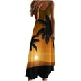 thumbnail image 1 of Summer Saving Wycnly Summer Dresses for Women Fashion Hawaiian Style High Waist Swing Cami Long Dresses 2024 Short Sleeve V-Neck Coconut Tree Print Maxi Formal Dress Brown l, 1 of 5