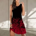 thumbnail image 1 of Wycnly Womens Dresses Beach Holiday Slim Swing Tunic Tank Mini Sun Dresses Sleeveless Round Neck Floral Short Summer Dress Wine M Clothes, 1 of 6