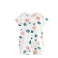 thumbnail image 1 of Summer Saving! Yievot Spring Summer Bodysuit for Toddler Baby Girl Short Sleeve Infant Baby Girls Comfy Romper Jumpsuits Outfit Clothing 0-24 Months 2024 Summer Baby Clothes on Clearance, 1 of 3