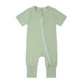 thumbnail image 1 of Summer Saving! Yievot Summer Easter Gift Zipper Bodysuit for Baby Girl Boy Vintage Solid Baby Girls Bodysuits Romper Clothes 0-24 Months 2024 Baby Clothes Gifts on Clearance, 1 of 6