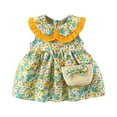 thumbnail image 1 of Summer Saving! Yievot Summer Toddler Girl Dress Floral Print Holiday Seaside Dress+Bag 2Pcs Girl's Dress Suit Princess Dress 2-5 Years 2024 Summer Girls Dresses Clothes on Clearance, 1 of 2