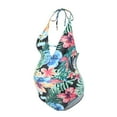 thumbnail image 1 of Summer Saving pimelu Bathing Suit for Women Maternity Swimsuit for Women One Piece Swimsuit Modest Swimsuit Backless Strap Bikini Floral Print Pregnancy Swimsuit Bathing Suits for Women, 1 of 6