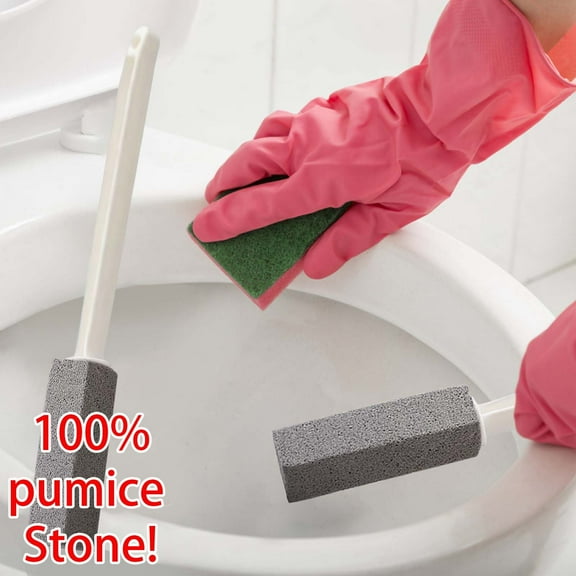 Summer Savings!1PC Pumice Stone for Cleaning with Extra Long Handle, Grey Pumice Stone Cleaner for Cleaning Toilets, Bathrooms, Kitchens, Spas, Pools, Household Cleaning