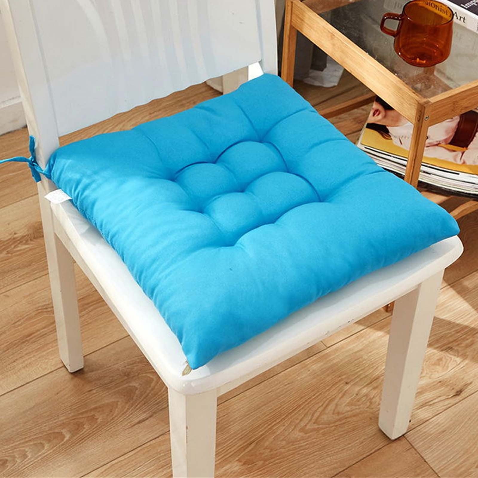 Walbest Solid Color Square Soft Chair Seat Cushion with Ties, Chair Cushion  Pad for Dining Chair, Office Chair, Car, Floor, Outdoor, Patio, Machine