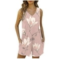 thumbnail image 1 of Summer Savings 2024,Abomasnow Sleeveless Jumpsuits for Women V Neck Casual Tank Rompers One Piece Wide Leg Shorts Overalls with Pockets, 1 of 5