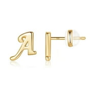 Clearance Under $5 Pitauce Earrings for Women Gold 26 Alphabet Letters Initials Stud Earrings with Gold Plated Finish Personalized Initial Earrings on Clearance