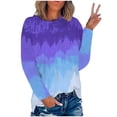 thumbnail image 1 of Summer Savings 2024! TAGOLD Womens 3/4 Long Sleeve Summer Tops, Fashion Women's Summer Round-Neck Long Sleeve Print Casual Outing Blouses Tops, 1 of 3