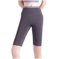 thumbnail image 1 of TAGOLD Womens Summer Pants,Women's Solid Color Matching Hip Lifting High Waist Exercise Pants Yoga Capris Pants, 1 of 5