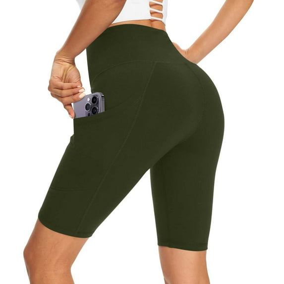 Summer Savings 2024! TAGOLD Womens Summer Pants,Women's Sport Leggings High Waisted Yoga Workout Exercise For Casual Pocket Summer